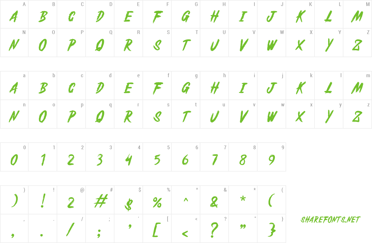 Font Night Fears preview